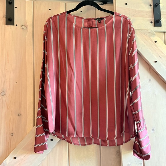 LIKE NEW Express Striped Dolman Sleeve Blouse - Picture 1 of 6